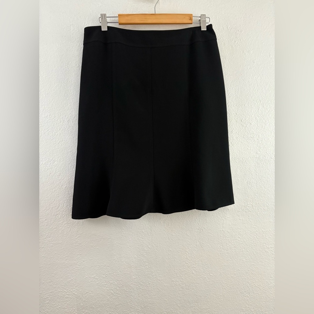 Louben Black Lined Flared Black Skirt size 12P